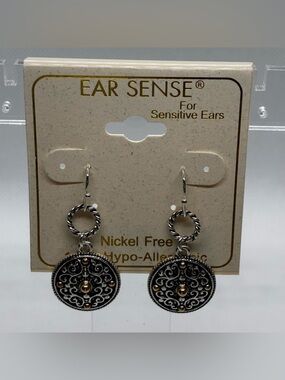 3For$20 EAR SENSE Silver-Tone Filigree Dangle Earrings